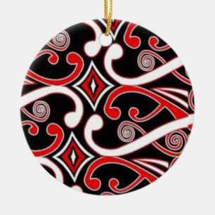Ornamento De Cerâmica design maori