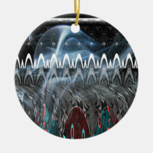 Ornamento De Cerâmica Design moderno Tribal Edgy.