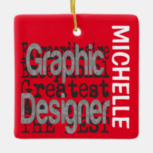 Ornamento De Cerâmica Designer Gráfico Extraordinário PERSONALIZADO