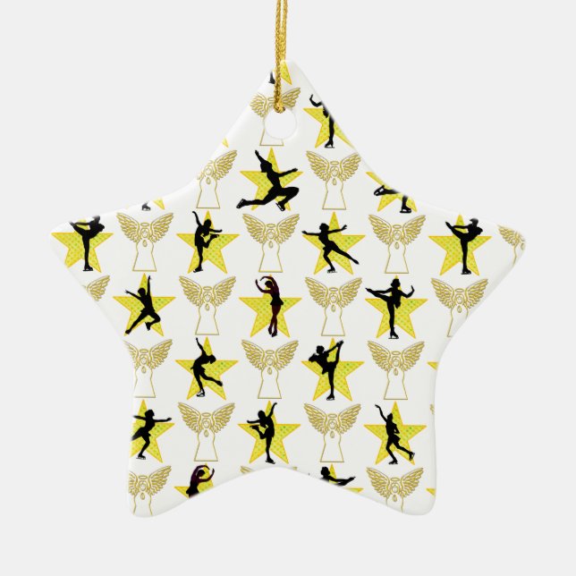 Ornamento De Cerâmica Designs DE NATAL GORGEOSOS DOURADOS DE PAREDONDAGE (Frente)