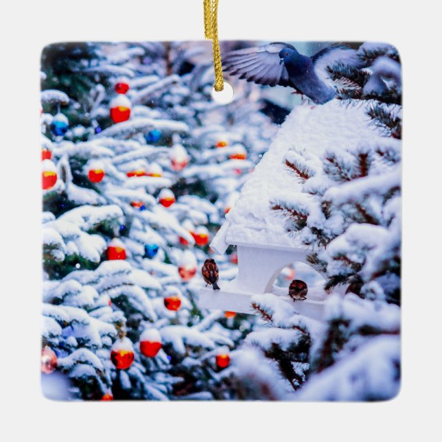Ornamento De Cerâmica Deslumbrante Natal (Frente)