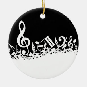 Ornamento De Cerâmica Desordem de símbolos musicais