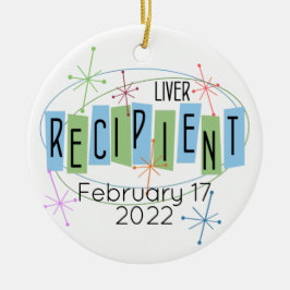 Ornamento De Cerâmica Destinatário Hepático Personalizável e Presente da