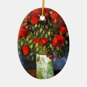 Ornamento De Cerâmica Destino vermelho da paz do amor do primavera das