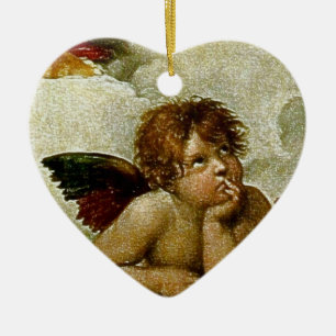 Ornamento De Cerâmica Detalhe de Raphael "Sistine Madonna" (cerca de