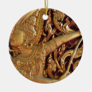 Ornamento De Cerâmica Detalhe do Templo Budista Tailandês