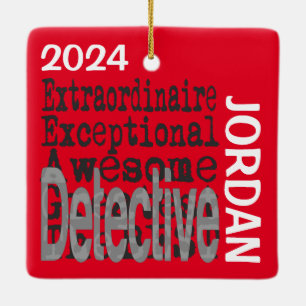 Ornamento De Cerâmica Detetive Extraordinaire CUSTOM