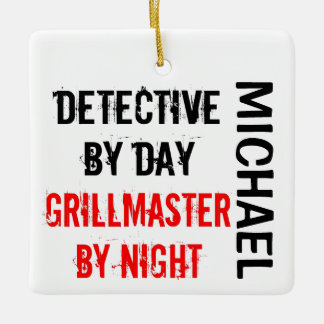 Ornamento De Cerâmica Detetive Grillmaster CUSTOM