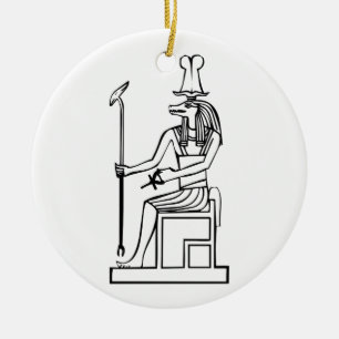 Ornamento De Cerâmica Deus da água, hieroglyph egípcio