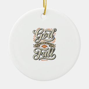 Ornamento De Cerâmica Deus Está Dentro Dela Ela Não Vai Cair Camiseta Vi