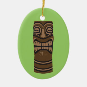 Ornamento De Cerâmica Deus grande de Tiki do sorriso