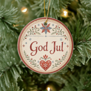Ornamento De Cerâmica Deus Jul Nórdico Natal norueguês