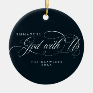 Ornamento De Cerâmica Deus Religioso Com Foto Da Família