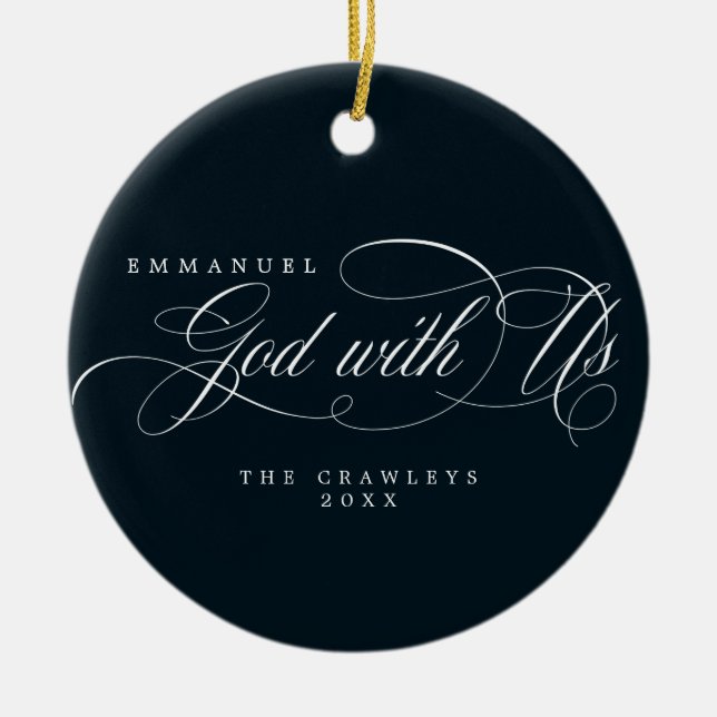 Ornamento De Cerâmica Deus Religioso Com Foto Da Família (Frente)