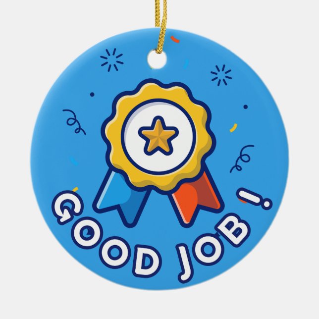 Ornamento De Cerâmica Deus Trabalho (Frente)