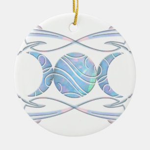 Ornamento De Cerâmica Deusa tripla do Opal da lua