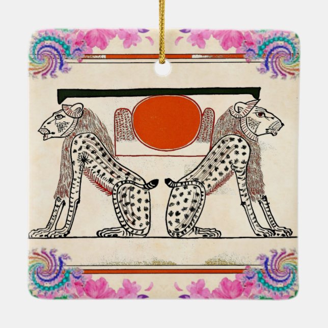Ornamento De Cerâmica Deuses egípcios (Verso)