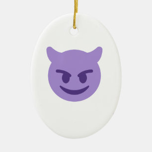 Ornamento De Cerâmica devil emoji