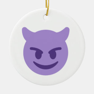 Ornamento De Cerâmica devil emoji