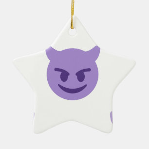 Ornamento De Cerâmica devil emoji