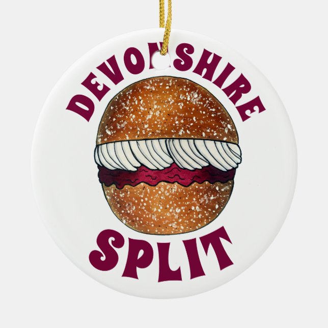 Ornamento De Cerâmica Devonshire Split British Pastores UK Baking (Frente)