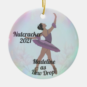 Ornamento De Cerâmica Dew Drop/Flower Fairy Nutcracker Ornament