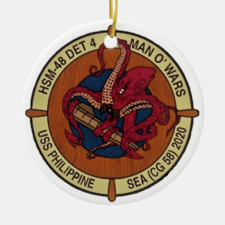 Ornamento De Cerâmica Dia 4 de Natal no Mar