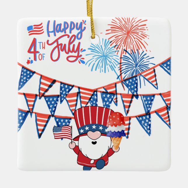 Ornamento De Cerâmica Dia da Independência (Frente)