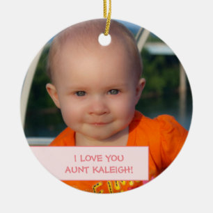 Ornamento De Cerâmica Dia de as mães de Foto de Criança Personalizada 