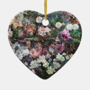 Ornamento De Cerâmica Dia de as mães Rosa Art