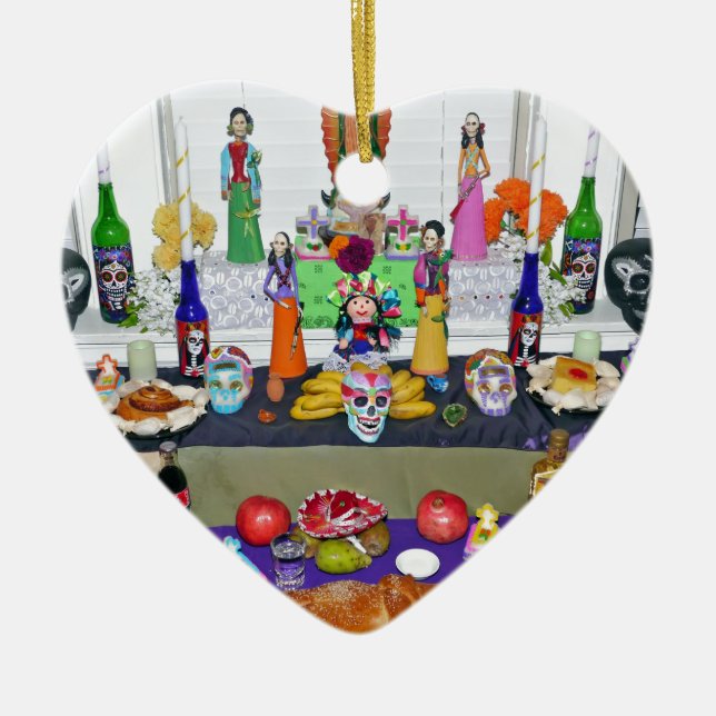 Ornamento De Cerâmica Dia de los Muertos (Frente)