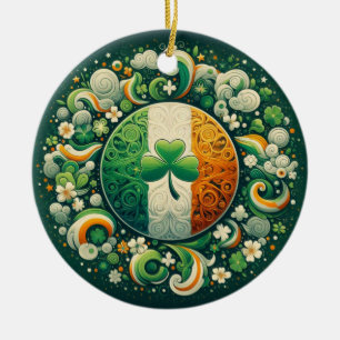 Ornamento De Cerâmica Dia de São Patrick/Irlanda/Irlandês