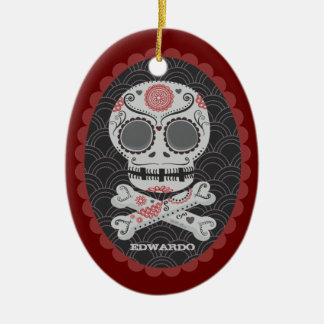 Ornamento De Cerâmica Dia do crânio morto Día de los Muertos calaveras