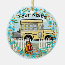 Dia do Ônibus Escolar nome personalizado