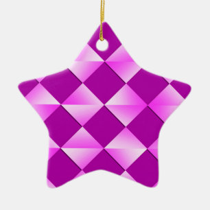 Ornamento De Cerâmica Diamantes Satin do século médio - violeta e roxo