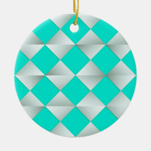 Ornamento De Cerâmica Diamantes Satíricos do século médio - prata e a
