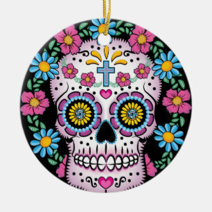 Ornamento De Cerâmica Diâmetro de los Muertos Crânio