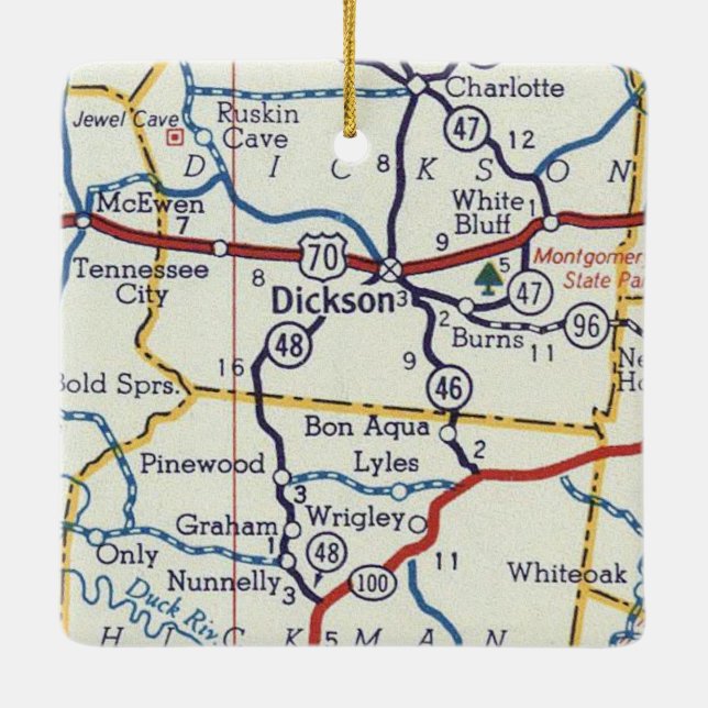 Ornamento De Cerâmica Dickson TN (Verso)