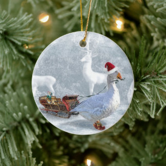 Ornamento De Cerâmica Die Weihnachtsgans