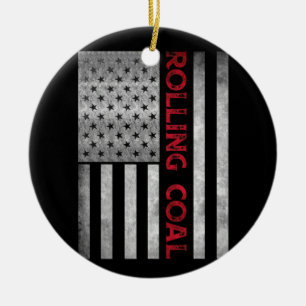 Ornamento De Cerâmica Diesel Rolando Carvão Bandeira Hoodie Truck Turbo