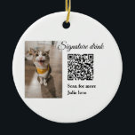 Ornamento De Cerâmica Digitalização de bebida de assinatura Código QR ad<br><div class="desc">Design</div>