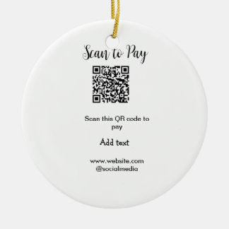 Ornamento De Cerâmica Digitalizar para pagar digitalização código QR adi