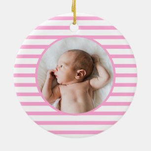 Ornamento De Cerâmica Dino Azul  Primeiro Natal - Bico Rosa