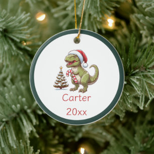Ornamento De Cerâmica Dinossauro candi doce de Natal