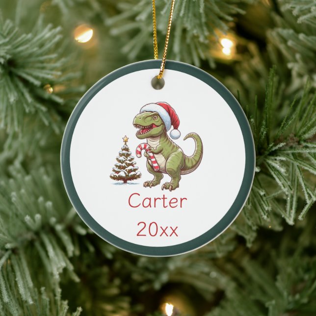 Ornamento De Cerâmica Dinossauro candi doce de Natal (Árvore)