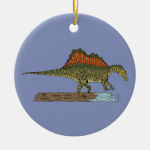 Ornamento De Cerâmica Dinossauro Cretáceo Spinossauro