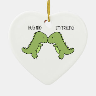Ornamento De Cerâmica Dinossauro me abraça