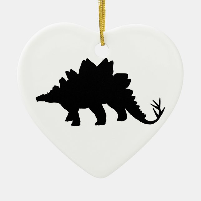 Ornamento De Cerâmica Dinossauro Negro (Frente)