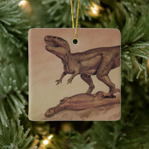 Ornamento De Cerâmica Dinossauros Vintage, Giganotosaurus Carnívoro