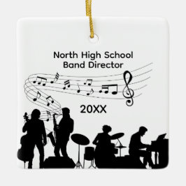 Ornamento De Cerâmica Diretor de Banda de Música do Ensino Médio